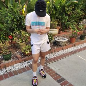 White Kappa short shorts